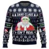 Saiki Claus Isnt Real The Disastrous Life of Saiki K Ugly Christmas Sweater FRONT mockup - Saiki K Store